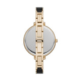 Buy Shop Michael Kors Jaryn Quartz Gold Dial Black Steel Strap Watch For Women - MK4544 USA Online