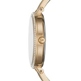 Buy Shop Michael Kors Jaryn Quartz Gold Dial Black Steel Strap Watch For Women - MK4544 USA Online