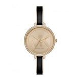 Buy Shop Michael Kors Jaryn Quartz Gold Dial Black Steel Strap Watch For Women - MK4544 USA Online