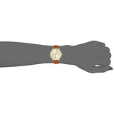 Buy Shop Michael Kors Jaryn Quartz Gold Dial Brown Leather Strap Watch For Women - MK2496 USA Online