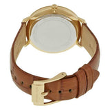 Buy Shop Michael Kors Jaryn Quartz Gold Dial Brown Leather Strap Watch For Women - MK2496 USA Online