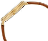Buy Shop Michael Kors Jaryn Quartz Gold Dial Brown Leather Strap Watch For Women - MK2496 USA Online