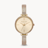 Buy Shop Michael Kors Jaryn Quartz Gold Dial Gold Steel Strap Watch For Women - MK3784 USA Online