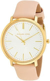 Buy Shop Michael Kors Jaryn Quartz Gold Dial Pink Leather Strap Watch For Women - MK2471 USA Online