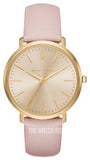 Buy Shop Michael Kors Jaryn Quartz Gold Dial Pink Leather Strap Watch For Women - MK2471 USA Online