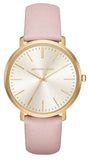 Buy Shop Michael Kors Jaryn Quartz Gold Dial Pink Leather Strap Watch For Women - MK2471 USA Online
