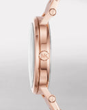 Buy Shop Michael Kors Jaryn Quartz Rose Gold Dial Rose Gold Steel Strap Watch For Women - MK3735 USA Online