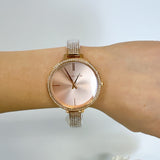 Buy Shop Michael Kors Jaryn Quartz Rose Gold Dial Rose Gold Steel Strap Watch For Women - MK3785 USA Online