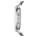 Buy Shop Michael Kors Jaryn Quartz Silver Dial Blue Leather Strap Watch For Women - MK2495 USA Online