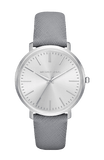 Buy Shop Michael Kors Jaryn Quartz Silver Dial Grey Leather Strap Watch For Women - MK2470 USA Online
