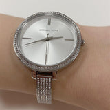 Buy Shop Michael Kors Jaryn Quartz Silver Dial Silver Steel Strap Watch For Women - MK3783 USA Online