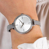 Buy Shop Michael Kors Jaryn Quartz Silver Dial Silver Steel Strap Watch For Women - MK3783 USA Online