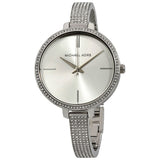 Buy Shop Michael Kors Jaryn Quartz Silver Dial Silver Steel Strap Watch For Women - MK3783 USA Online