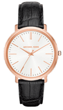 Buy Shop Michael Kors Jaryn Quartz White Dial Black Leather Strap Watch For Women - MK2472 USA Online
