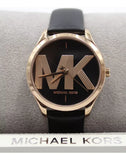 Buy Shop Michael Kors Jaycie Quartz Black Dial Black Leather Strap Watch for Women - MK2860 USA Online