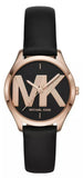 Buy Shop Michael Kors Jaycie Quartz Black Dial Black Leather Strap Watch for Women - MK2860 USA Online