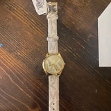 Buy Shop Michael Kors Jaycie Quartz Gold Dial White Leather Strap Watch for Women - MK2861 USA Online