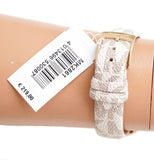 Buy Shop Michael Kors Jaycie Quartz Gold Dial White Leather Strap Watch for Women - MK2861 USA Online