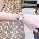 Buy Shop Michael Kors Jaycie Quartz Gold Dial White Leather Strap Watch for Women - MK2861 USA Online