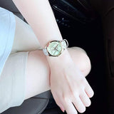 Buy Shop Michael Kors Jaycie Quartz Gold Dial White Leather Strap Watch for Women - MK2861 USA Online