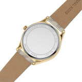 Buy Shop Michael Kors Jaycie Quartz Gold Dial White Leather Strap Watch for Women - MK2861 USA Online
