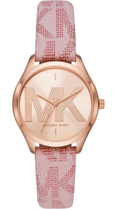 Buy Shop Michael Kors Jaycie Quartz Rose Gold Dial Pink Leather Strap Watch for Women - MK2879 USA Online