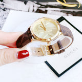 Buy Shop Michael Kors Jaycie Three Hand Gold Dial Brown Leather Strap Watch for Women - MK2862 USA Online