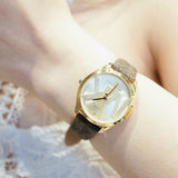 Buy Shop Michael Kors Jaycie Three Hand Gold Dial Brown Leather Strap Watch for Women - MK2862 USA Online