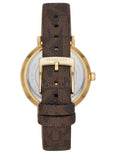 Buy Shop Michael Kors Jayne Three Hand Gold Dial Brown Leather Strap Watch For Women - MK7129 USA Online