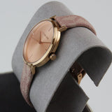 Buy Shop Michael Kors Jayne Three Hand Rose Gold Dial Pink Leather Strap Watch For Women - MK7130 USA Online