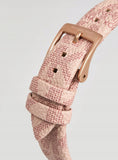 Buy Shop Michael Kors Jayne Three Hand Rose Gold Dial Pink Leather Strap Watch For Women - MK7130 USA Online