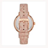 Buy Shop Michael Kors Jayne Three Hand Rose Gold Dial Pink Leather Strap Watch For Women - MK7130 USA Online