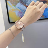Buy Shop Michael Kors Jayne Three Hand Rose Gold Dial White Leather Strap Watch For Women - MK7128 USA Online