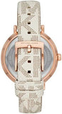 Buy Shop Michael Kors Jayne Three Hand Rose Gold Dial White Leather Strap Watch For Women - MK7128 USA Online