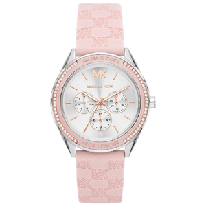 Buy Shop Michael Kors Jessa Quartz Silver Dial Pink Silicone Strap Watch For Women - MK7268 USA Online