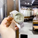 Buy Shop Michael Kors Jessa Multifunction Gold Dial White Leather Strap Watch For Women - MK7204 USA Online
