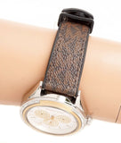Buy Shop Michael Kors Jessa Multifunction Silver Dial Brown Leather Strap Watch For Women - MK7205 USA Online