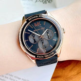 Buy Shop Michael Kors Jessa Quartz Black Dial Black Silicone Strap Watch For Women - MK7266 USA Online