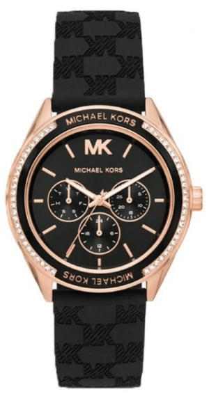 Buy Shop Michael Kors Jessa Quartz Black Dial Black Silicone Strap Watch For Women - MK7266 USA Online