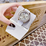 Buy Shop Michael Kors Jessa Quartz Gold Dial White Silicone Strap Watch For Women - MK7267 USA Online