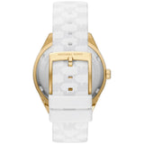 Buy Shop Michael Kors Jessa Quartz Gold Dial White Silicone Strap Watch For Women - MK7267 USA Online