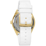 Buy Shop Michael Kors Jessa Quartz Gold Dial White Silicone Strap Watch For Women - MK7267 USA Online