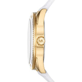 Buy Shop Michael Kors Jessa Quartz Gold Dial White Silicone Strap Watch For Women - MK7267 USA Online