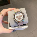 Buy Shop Michael Kors Jessa Quartz Silver Dial Pink Silicone Strap Watch For Women - MK7268 USA Online