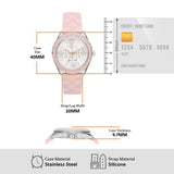 Buy Shop Michael Kors Jessa Quartz Silver Dial Pink Silicone Strap Watch For Women - MK7268 USA Online