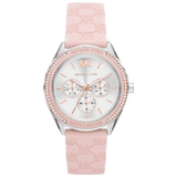Buy Shop Michael Kors Jessa Quartz Silver Dial Pink Silicone Strap Watch For Women - MK7268 USA Online