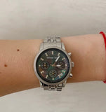 Buy Shop Michael Kors Jet Set Chronograph Blue Dial Silver Steel Strap Watch for Women - MK5021 USA Online