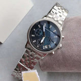 Buy Shop Michael Kors Jet Set Chronograph Blue Dial Silver Steel Strap Watch for Women - MK5021 USA Online
