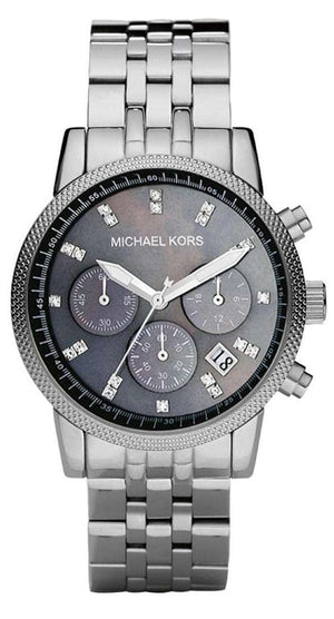 Buy Shop Michael Kors Jet Set Chronograph Blue Dial Silver Steel Strap Watch for Women - MK5021 USA Online