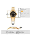 Buy Shop Michael Kors Kacie Analogue Black Dial Gold Steel Strap Watch for Women - MK4852 USA Online
